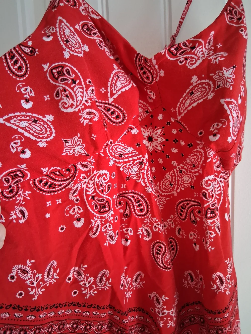 Red Bandana Print Tank Top